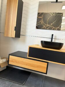 Magnifique meuble de la marque WUEKO exposé dans le showroom de Belliard Matériaux